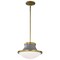 Nuvo Lafayette 1-Light Pendant 14 in. Gray / Natural Brass Accents White Opal Glass 60/7917 - alternate 6